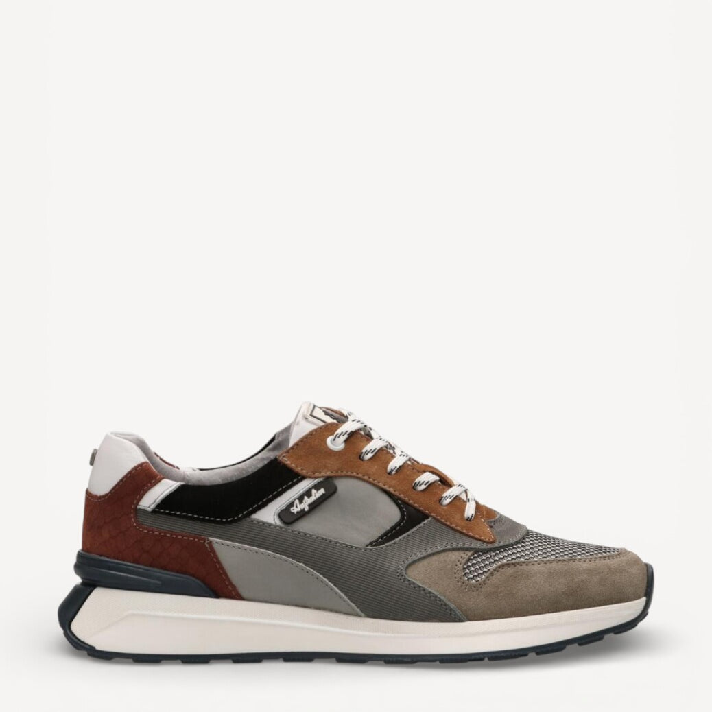 Heren veterschoenen-Groen combi kleur