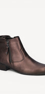 DAMES BOOTS+KORT LAARS-Brons leer