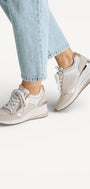 DAMES SPORTIEVE VETERSCHO-Beige leer
