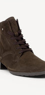 DAMES BOOTS+KORT LAARS-Bruin suède