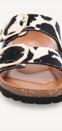 DAMES OPEN SCHOENEN-Zwart combi kleur