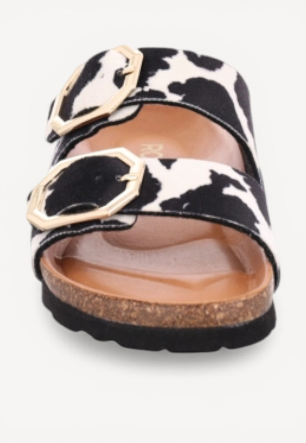 DAMES OPEN SCHOENEN-Zwart combi kleur