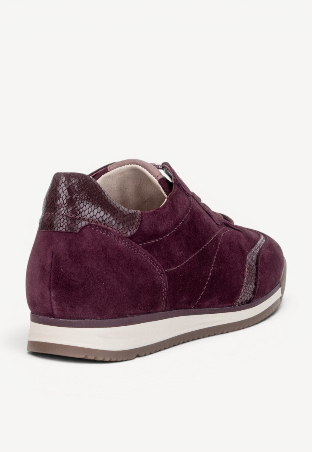 DAMES SPORTIEVE VETERSCHO-Rood suède/nubuck