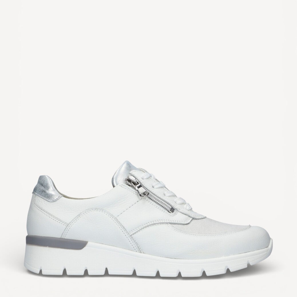 DAMES SPORTIEVE VETERSCHO-Wit leer