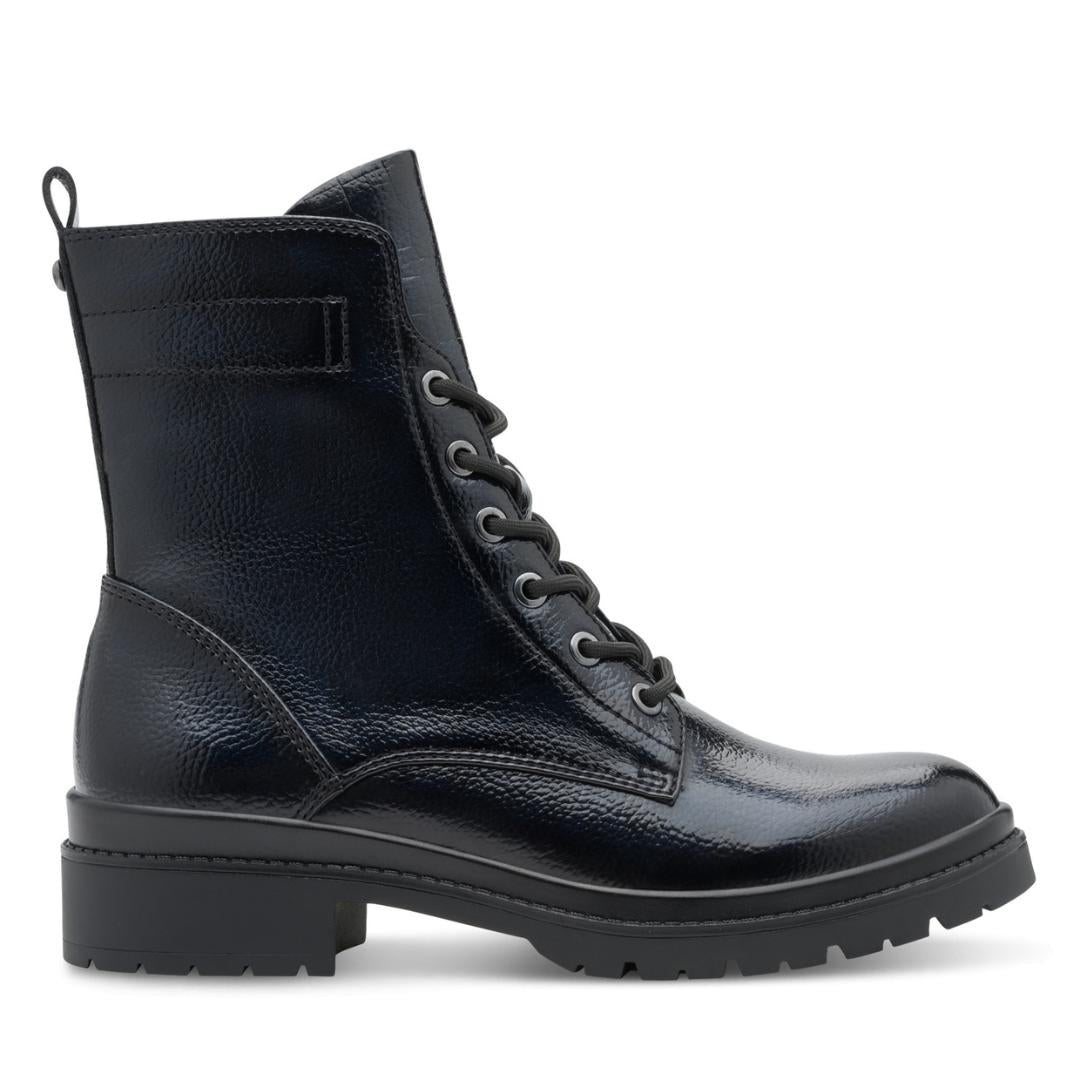DAMES BOOTS+KORT LAARS-Blauw lak