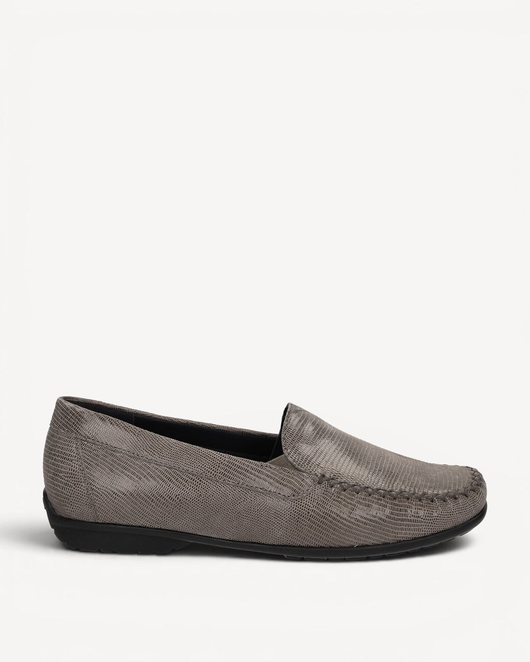DAMES INSTAPSCHOENEN-Beige leer