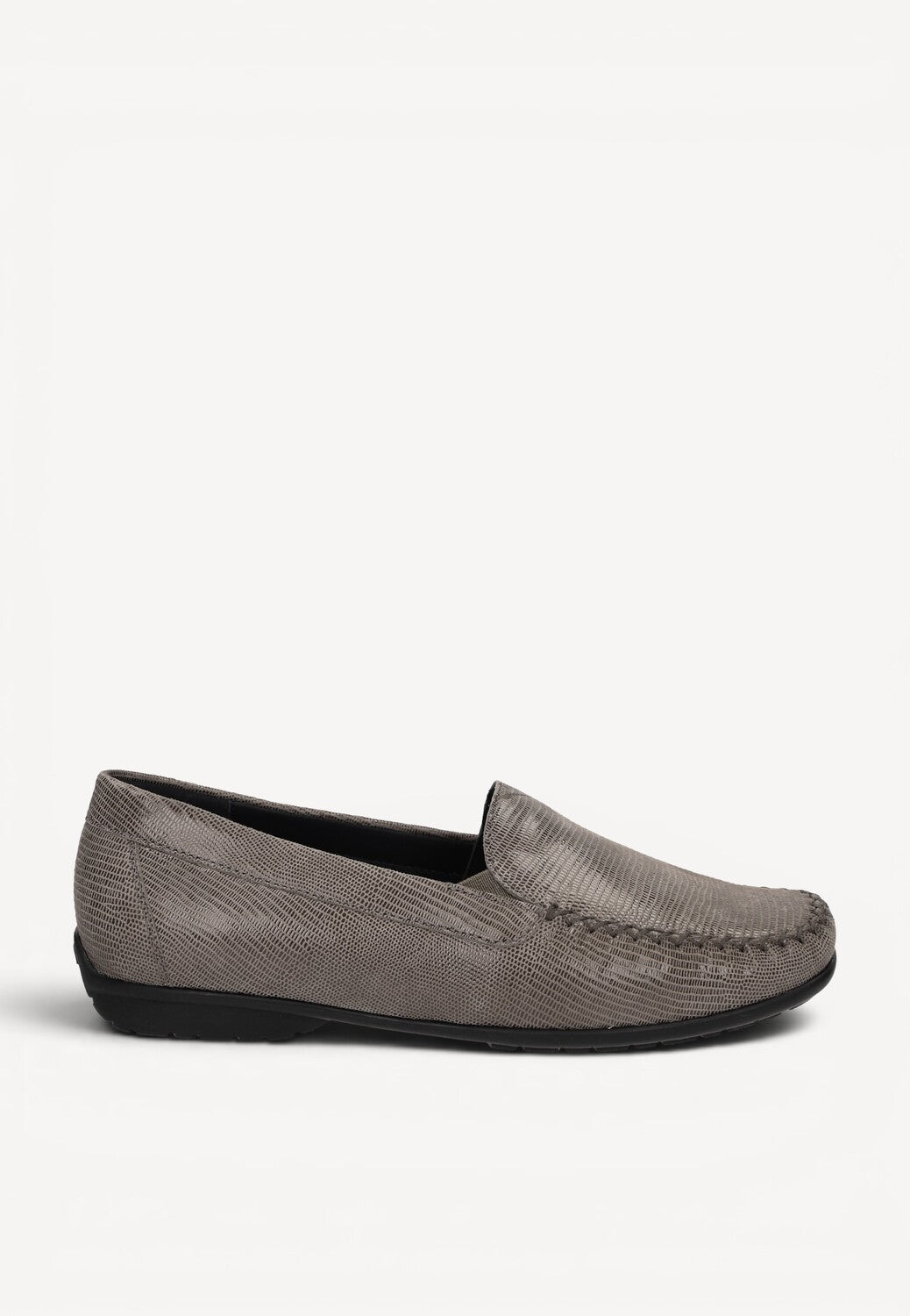 DAMES INSTAPSCHOENEN-Beige leer
