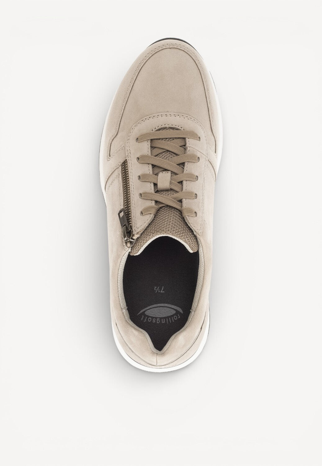 Heren veterschoenen-Beige suède/nubuck