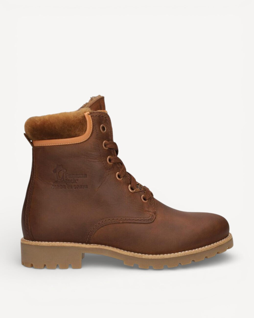 DAMES BOOTS+KORT LAARS-Bruin leer