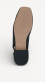 MUIL +SLINGBACK-Zwart leer