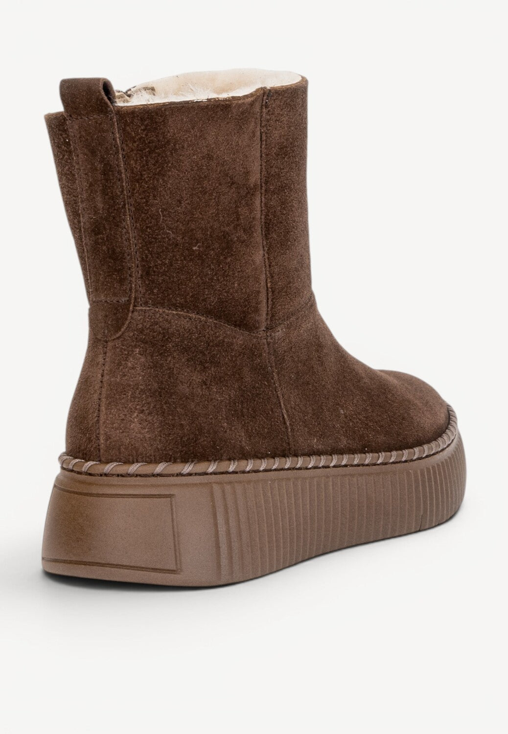DAMES BOOTS+KORT LAARS-Bruin suède