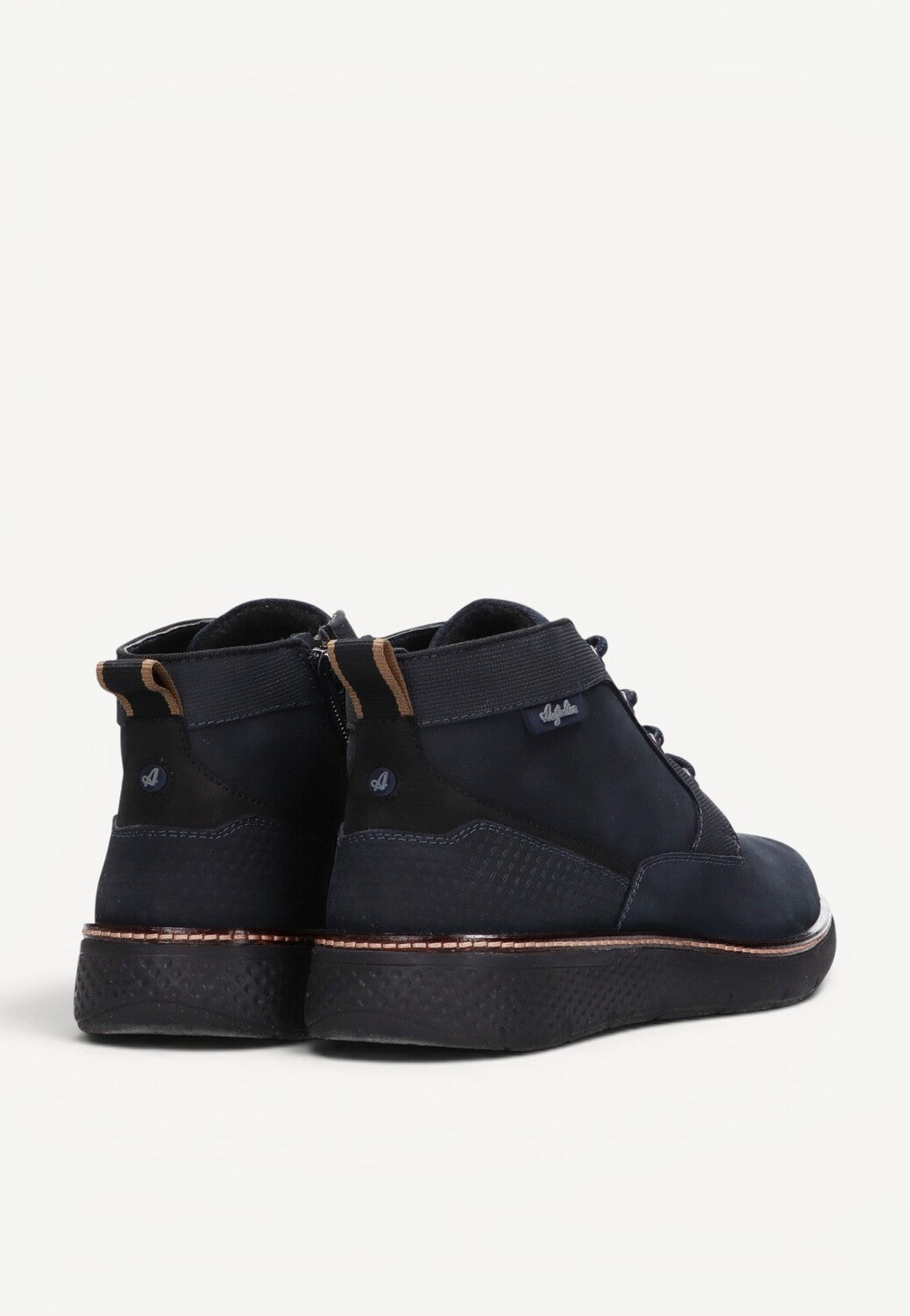 Heren boots-Blauw suède/nubuck