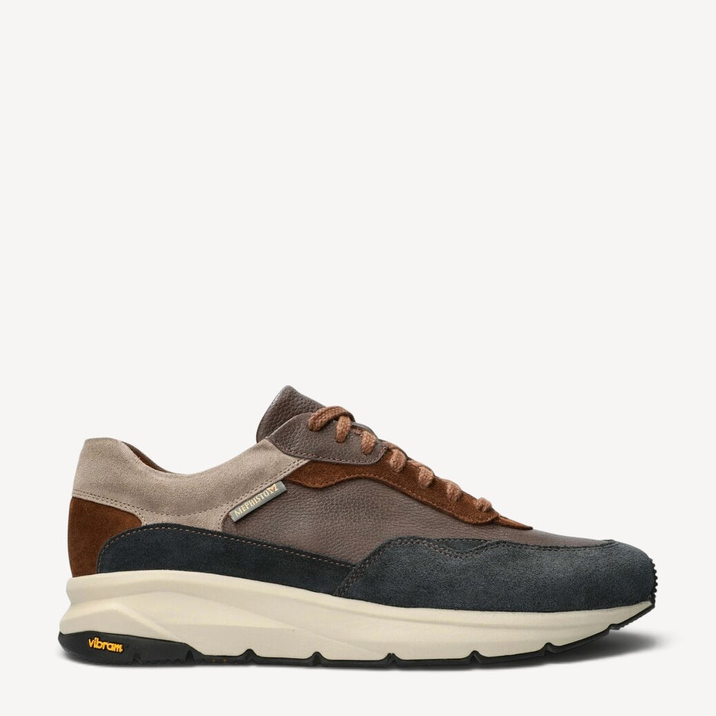 Heren veterschoenen-Blauw suède/nubuck