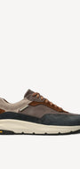 Heren veterschoenen-Blauw suède/nubuck