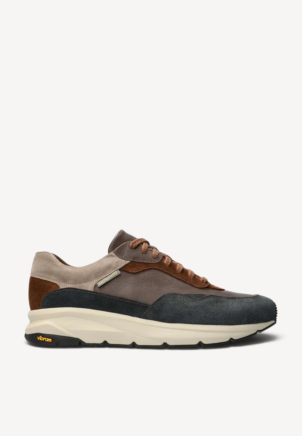 Heren veterschoenen-Blauw suède/nubuck