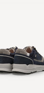 Heren veterschoenen-Blauw combi kleur