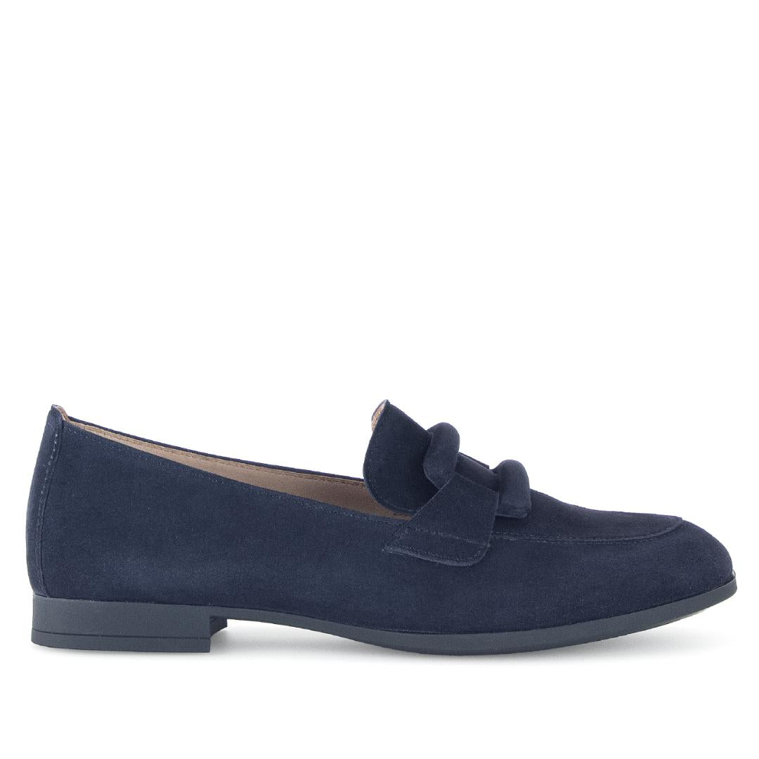 DAMES INSTAPSCHOENEN-Blauw suède/nubuck