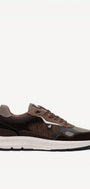 Heren veterschoenen-Bruin combi kleur