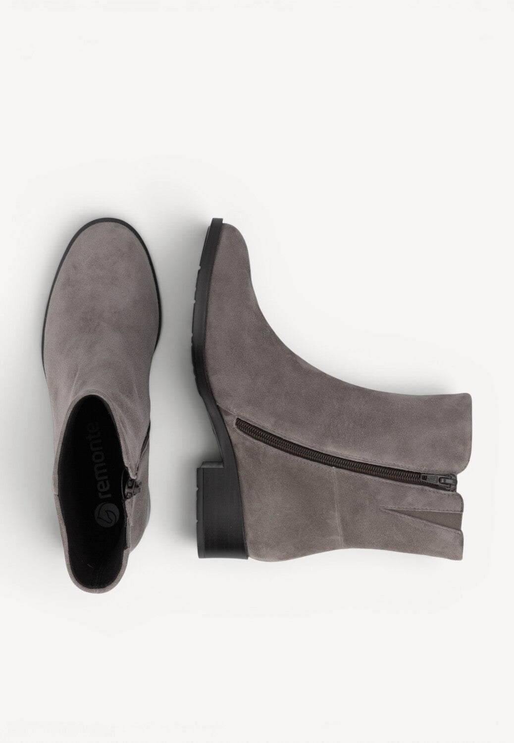 DAMES BOOTS+KORT LAARS-Grijs suède