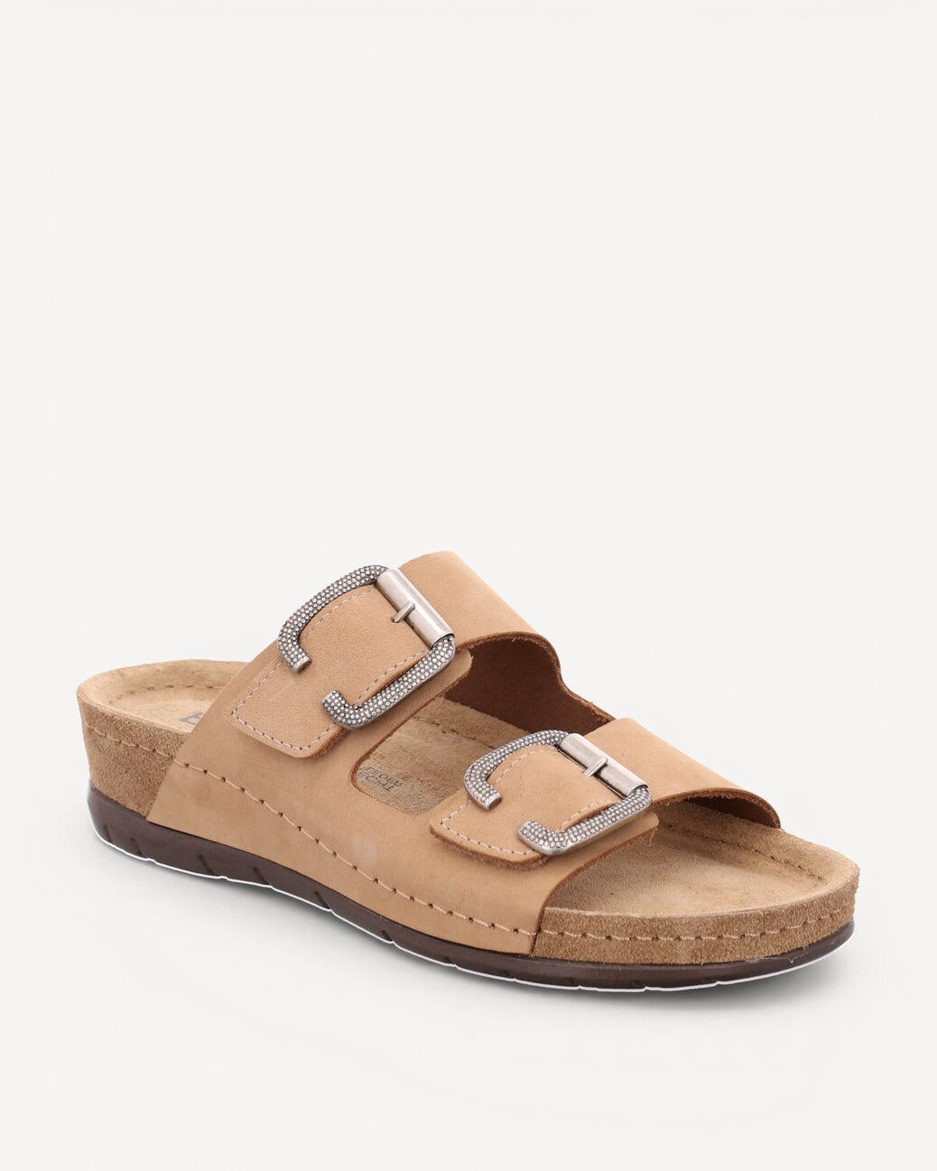 DAMES OPEN SCHOENEN-Beige suède/nubuck