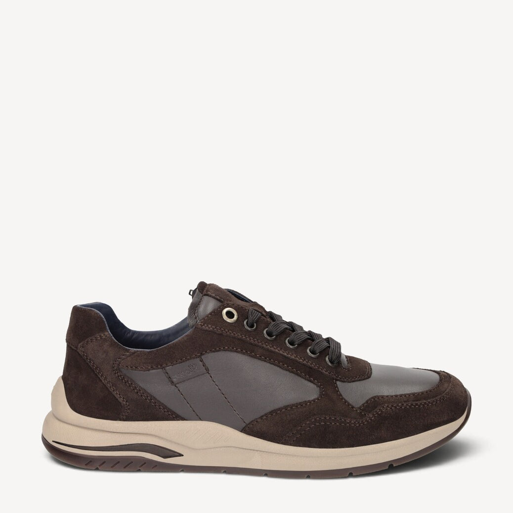 Heren veterschoenen-Bruin combi kleur