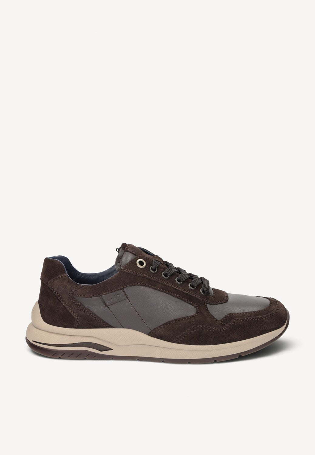 Heren veterschoenen-Bruin combi kleur