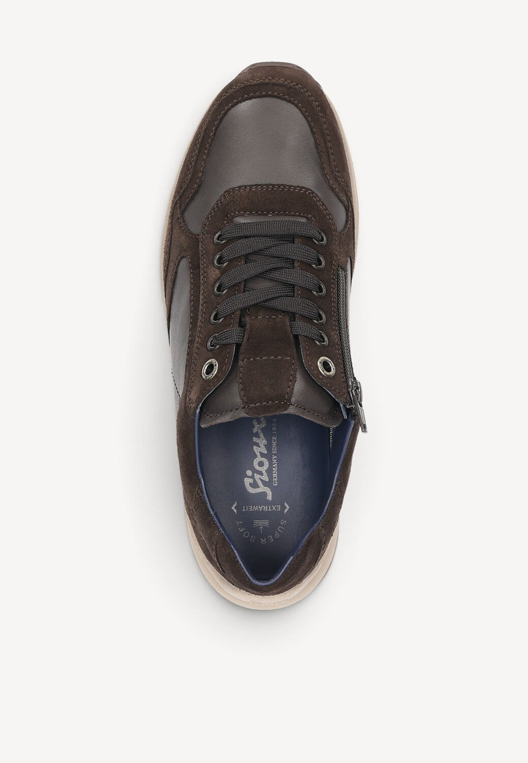 Heren veterschoenen-Bruin combi kleur