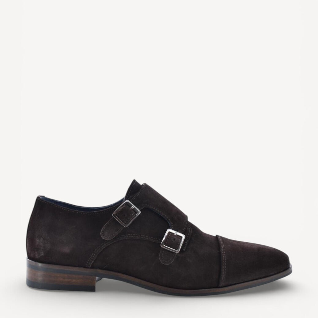 Heren veterschoenen-Bruin suède
