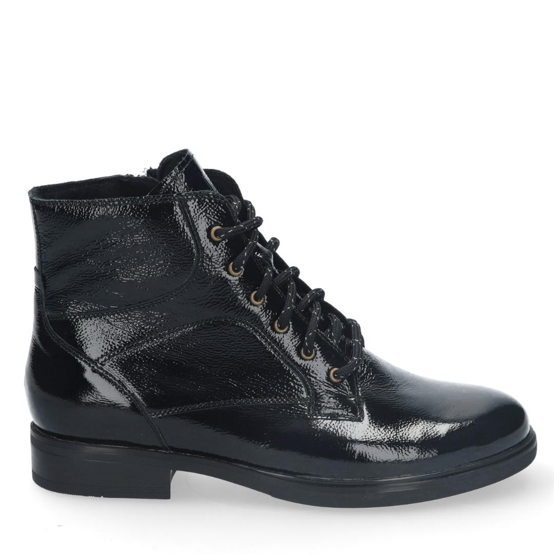DAMES BOOTS+KORT LAARS-Zwart lak