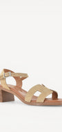 DAMES OPEN SCHOENEN-Beige suède/nubuck