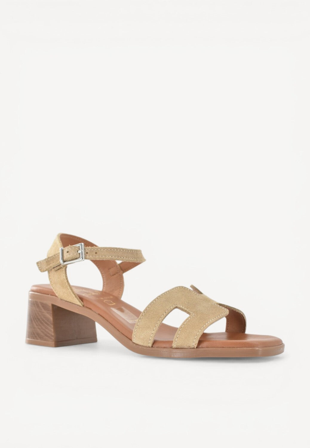 DAMES OPEN SCHOENEN-Beige suède/nubuck