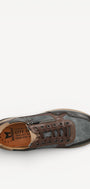 Heren veterschoenen-Bruin combi kleur