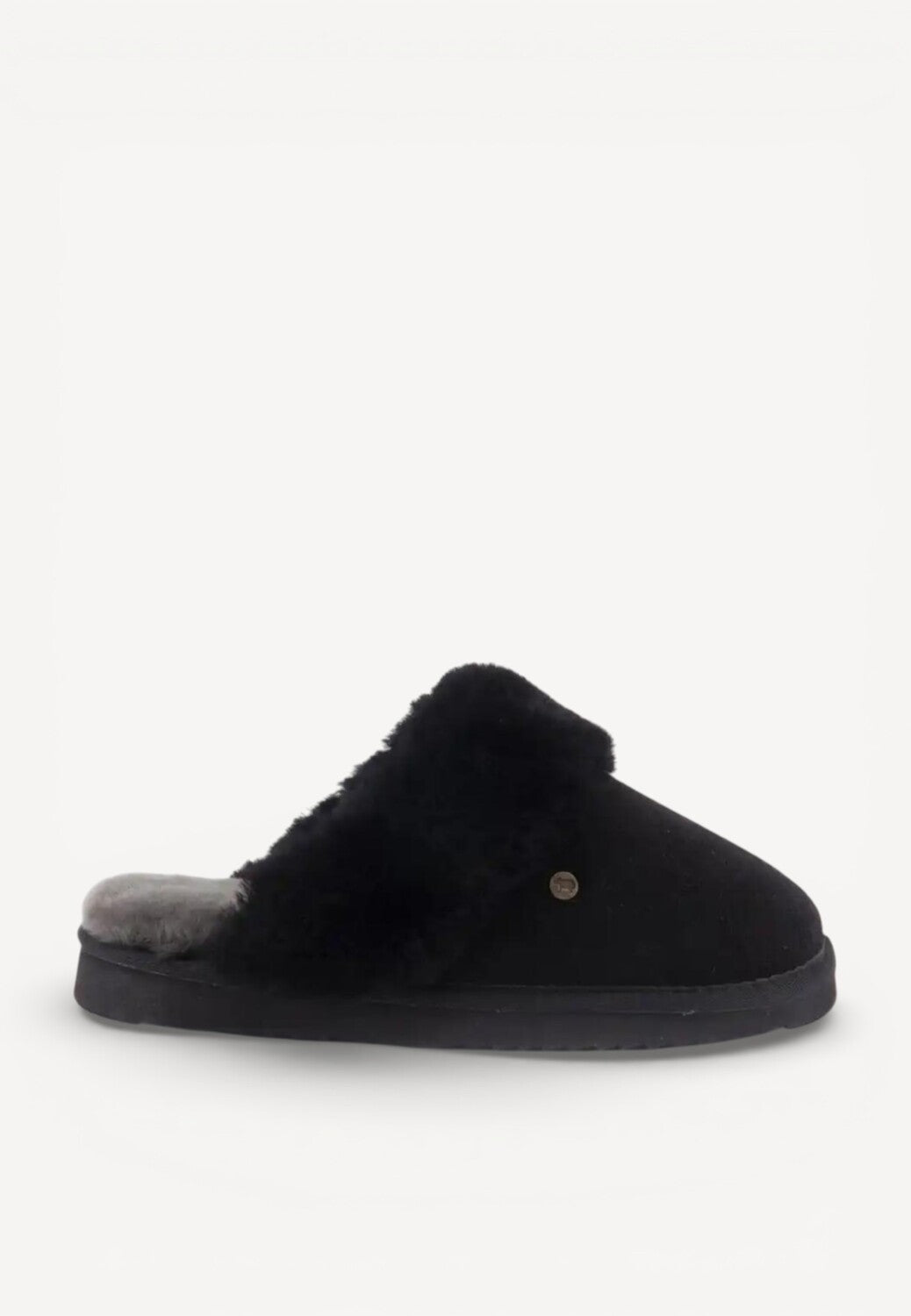 Dames muil pantoffels-Zwart suède