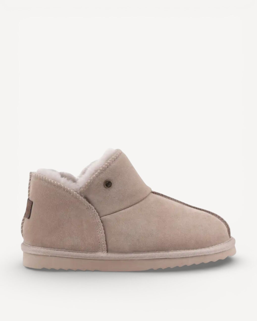 Dames dichte pantoffels-Beige suède/nubuck
