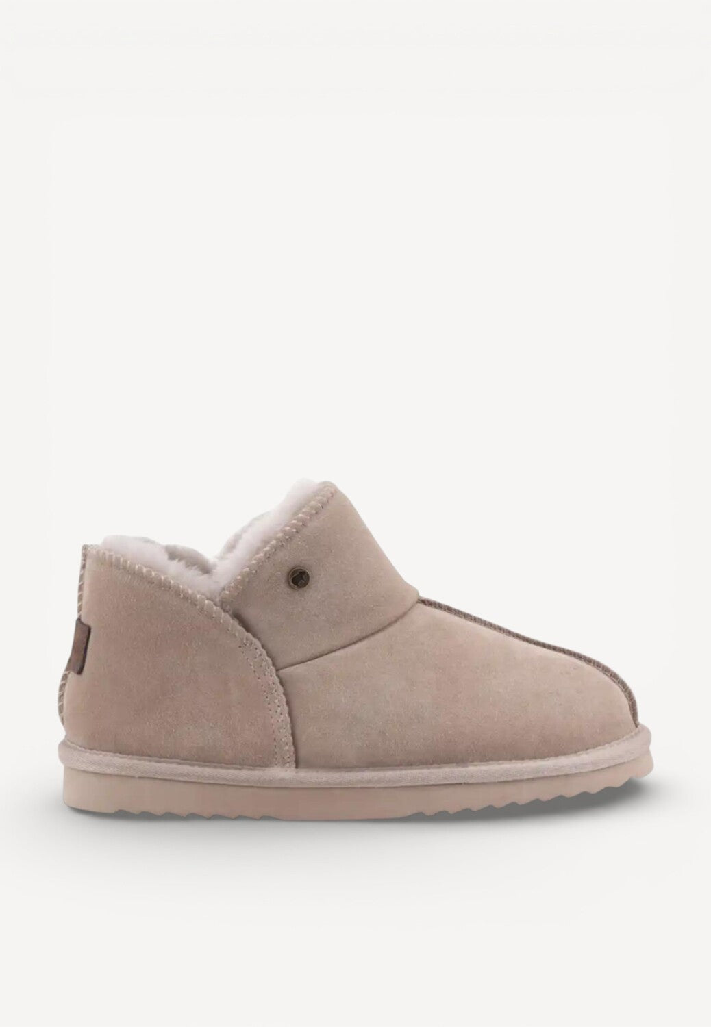 Dames dichte pantoffels-Beige suède/nubuck
