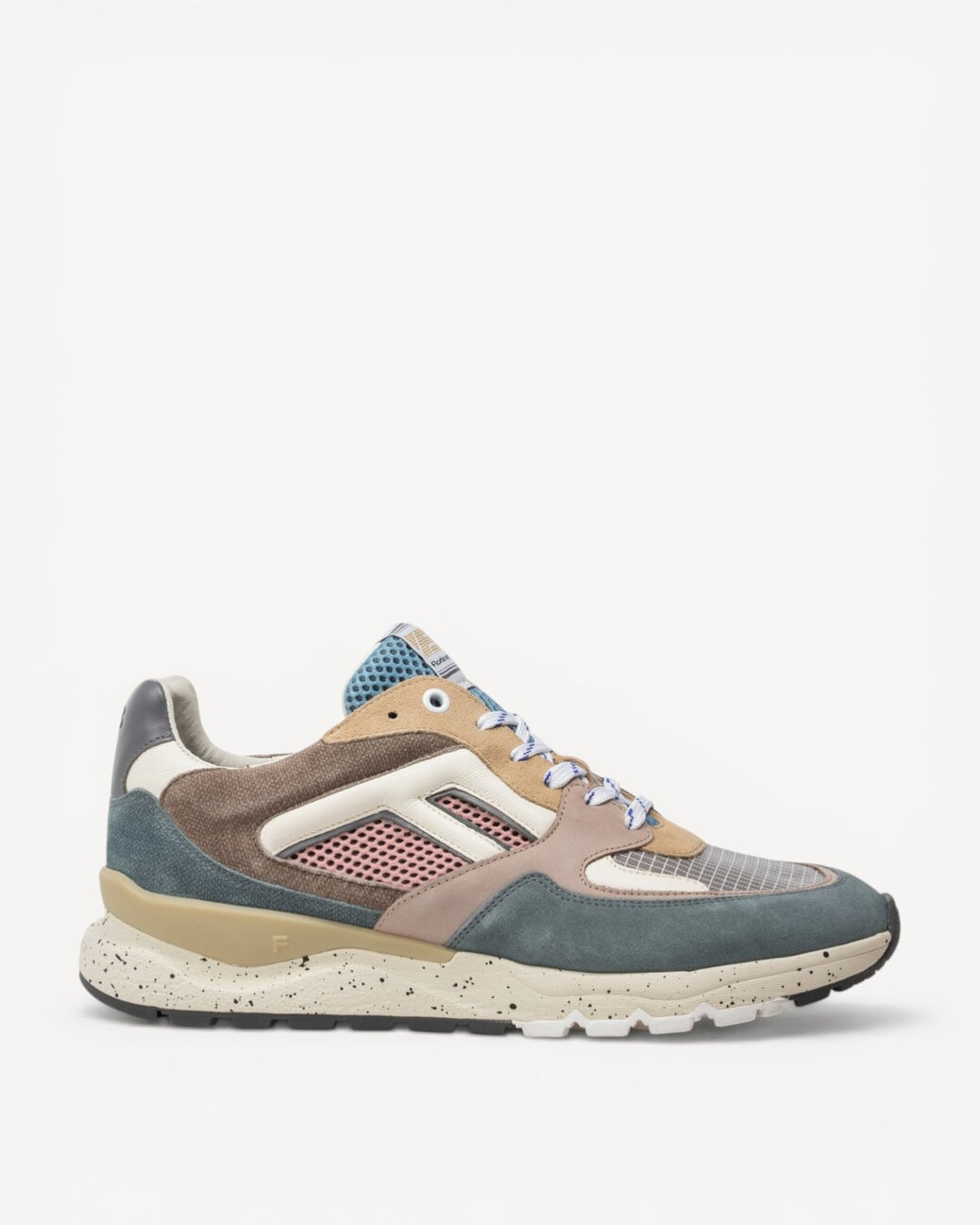 Heren veterschoenen-Blauw combi kleur
