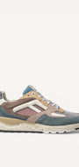 Heren veterschoenen-Blauw combi kleur