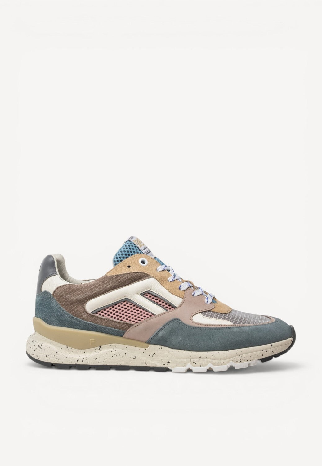 Heren veterschoenen-Blauw combi kleur