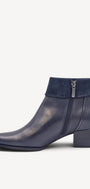 DAMES BOOTS+KORT LAARS-Blauw leer