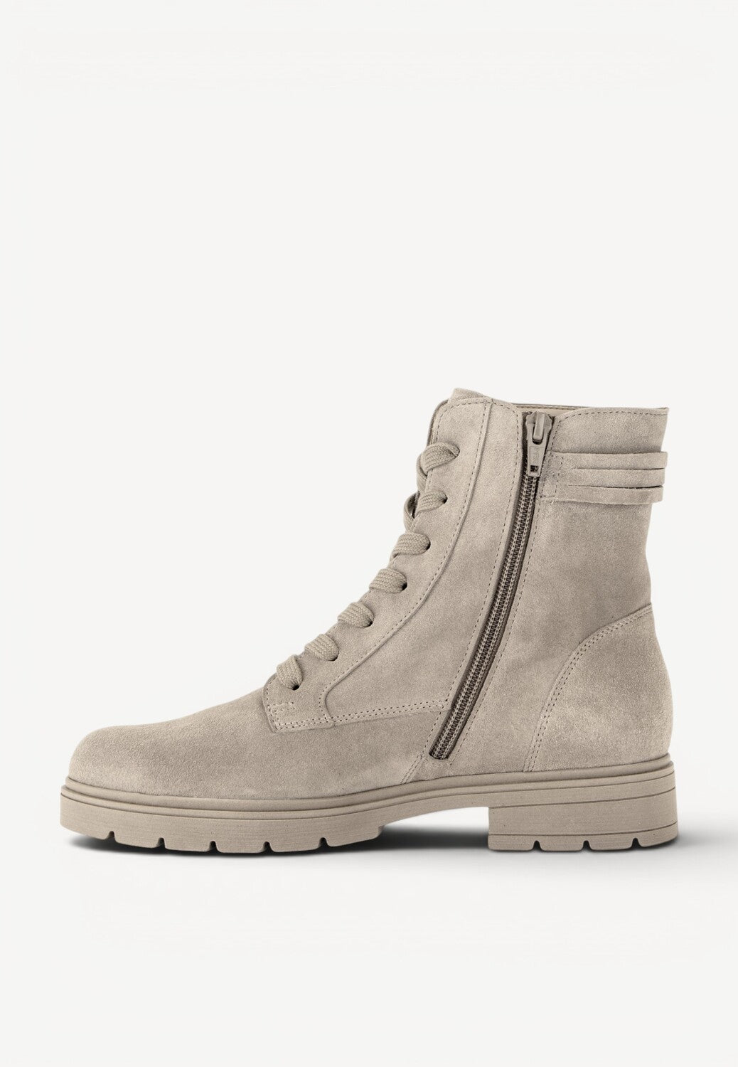 DAMES BOOTS+KORT LAARS-Beige suède/nubuck