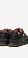 Heren veterschoenen-Blauw suède/nubuck