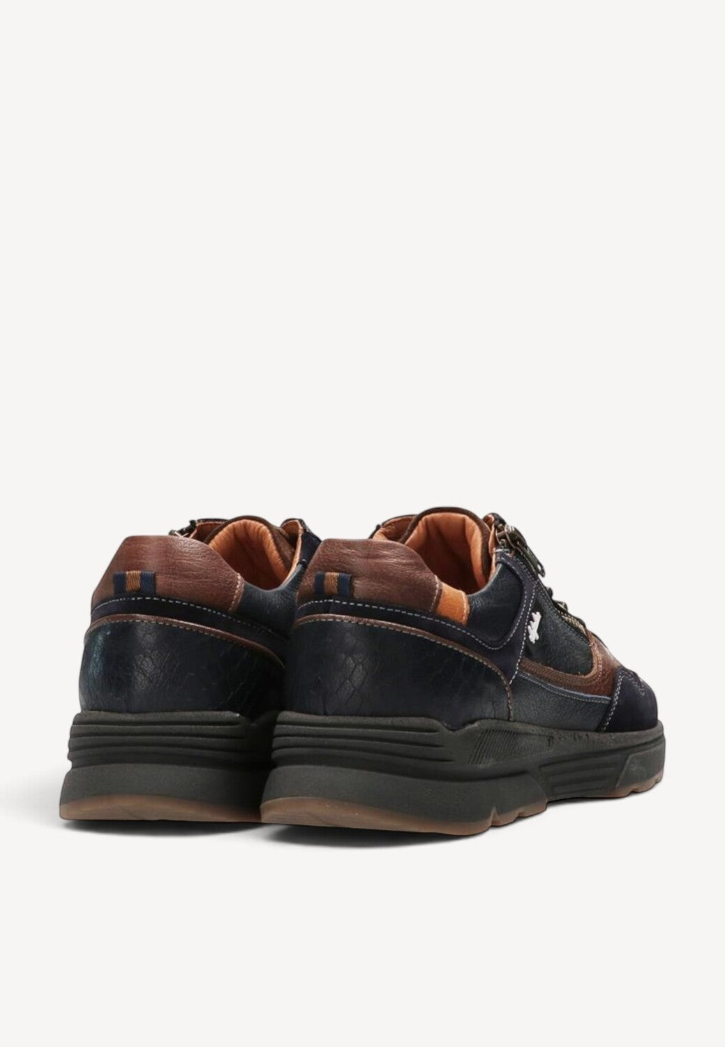 Heren veterschoenen-Blauw suède/nubuck