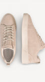 Heren veterschoenen-Beige suède/nubuck