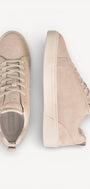 Heren veterschoenen-Beige suède/nubuck