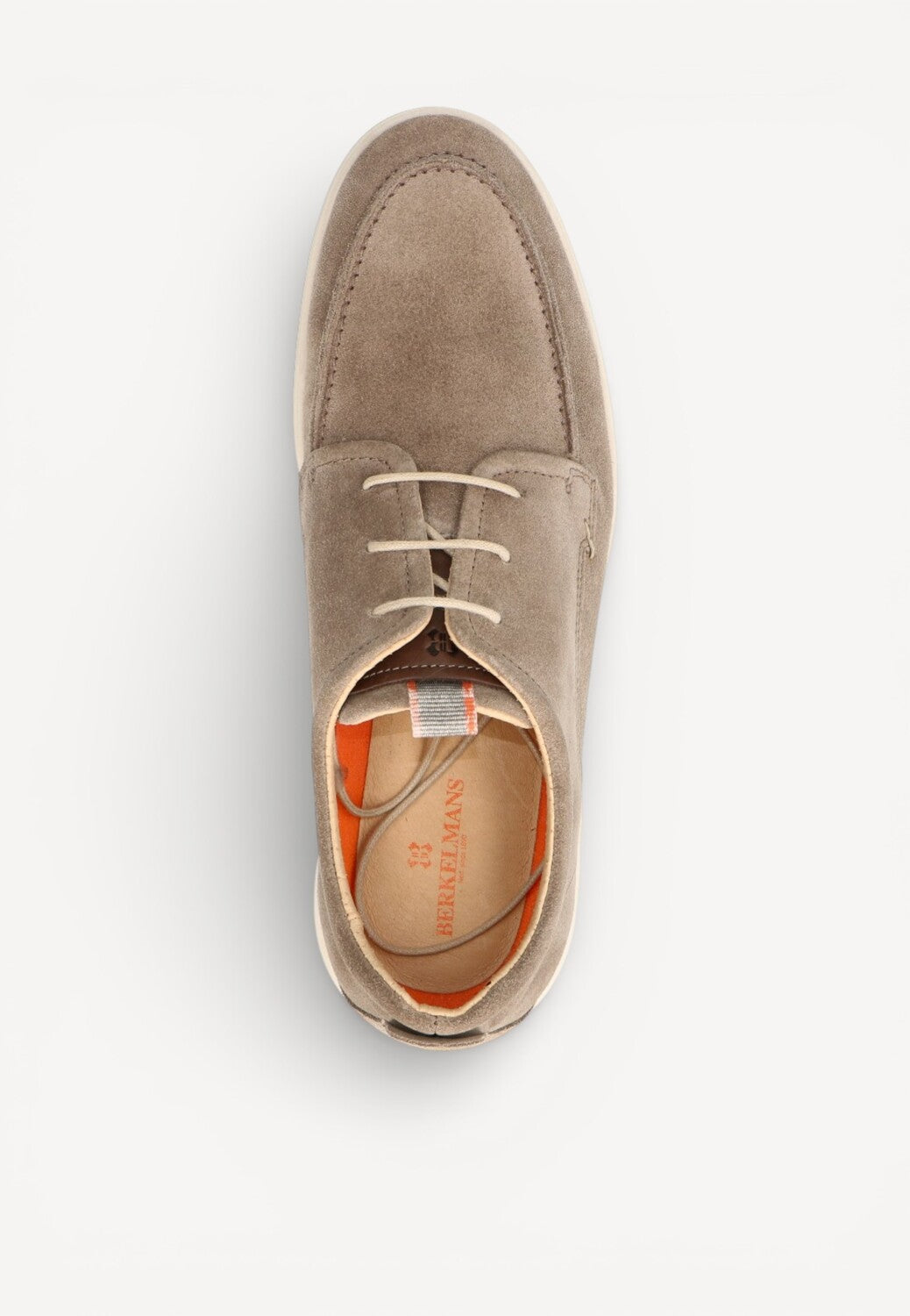 Heren veterschoenen-Beige suède/nubuck