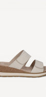 DAMES OPEN SCHOENEN-Beige suède/nubuck