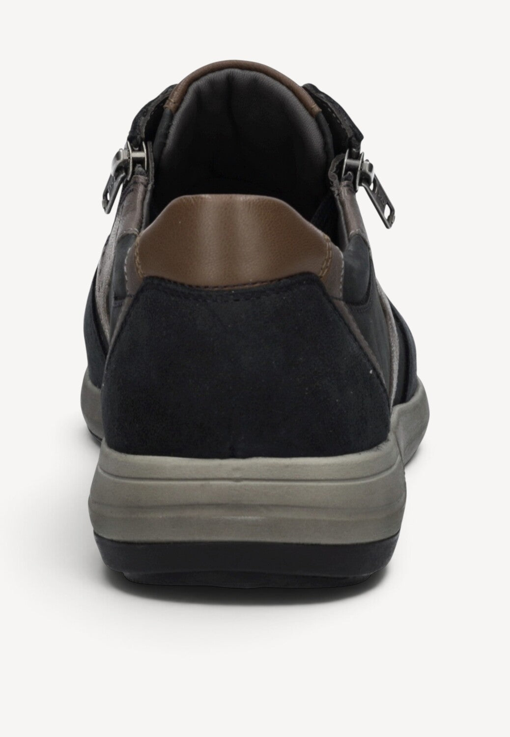 Heren veterschoenen-Blauw suède/nubuck