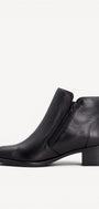 DAMES BOOTS+KORT LAARS-Zwart leer