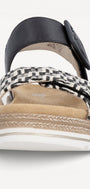 DAMES OPEN SCHOENEN-Zwart combi kleur