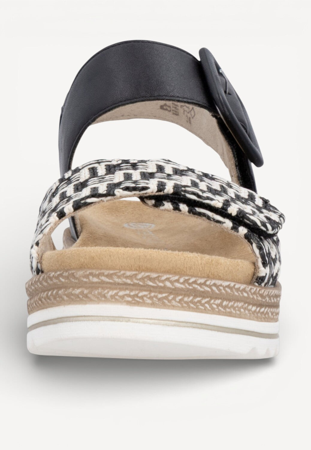 DAMES OPEN SCHOENEN-Zwart combi kleur